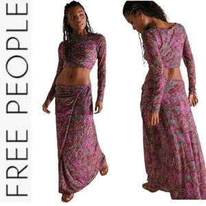 Free People Supernova Wrap Skirt Maci Purple Size Medium